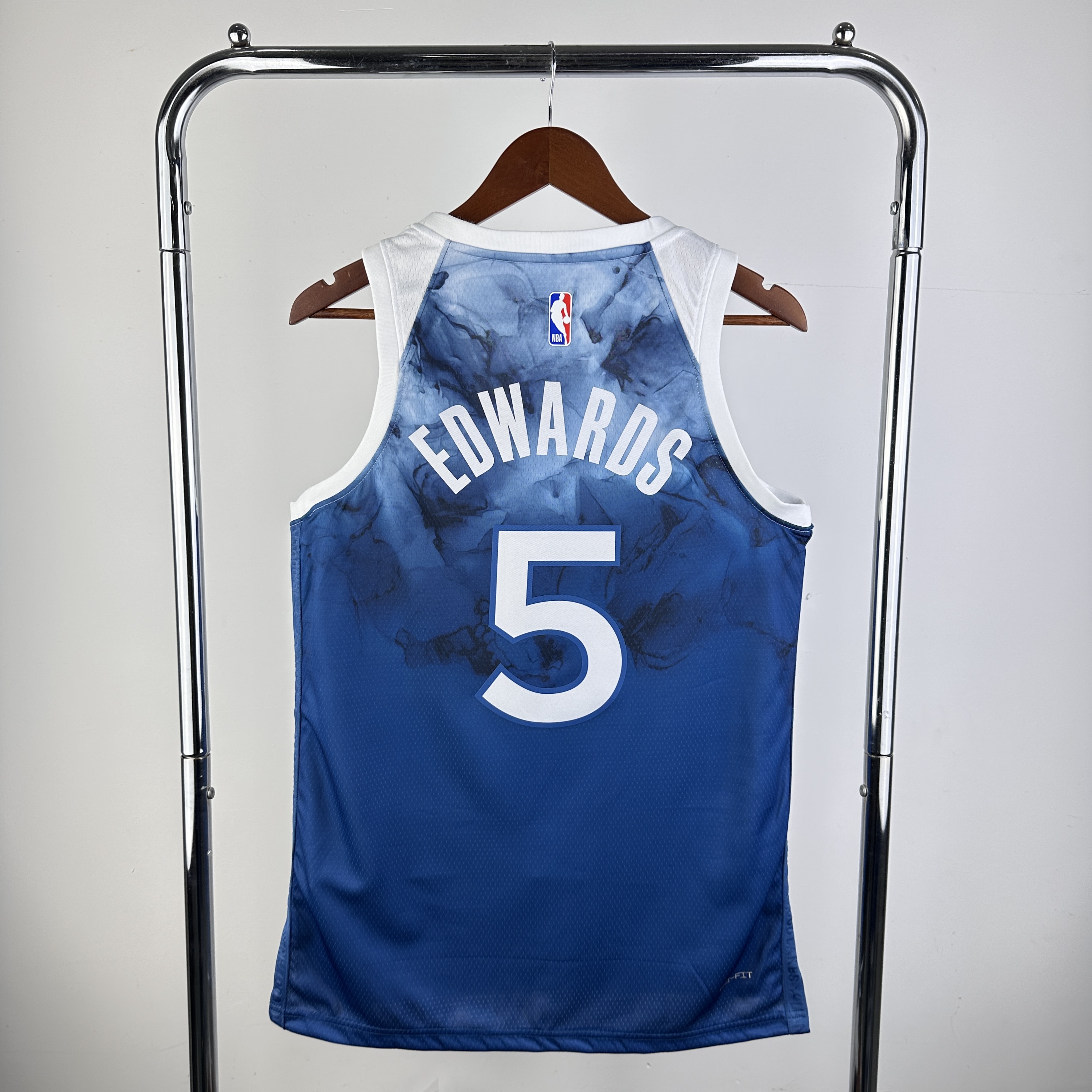 Men Minnesota Timberwolves #5 Edwards Blue City Edition Nike 2024 NBA Jersey->minnesota timberwolves->NBA Jersey